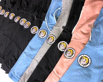 Logo zip up hoodies and pullovers