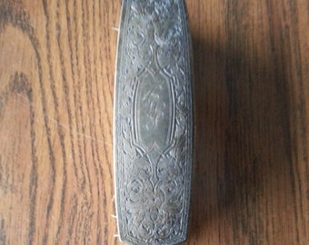 Antique sterling silver clothes brush, horsehair bristles, 1900's,