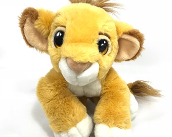 1993 Disney Lion King Stuffed Plush Animal Flopping Simba Cute! E02