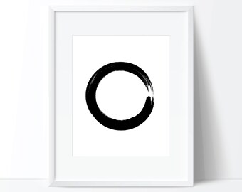 Zen Print, Japanese Print, Enso Circle Print, Zen Art, Japanese Art, Spiritual Print, Enso Circle Art, Japanese Printable, Japanese Poster