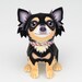 Chihuahua DIY printable paper model kit. Papercraft pattern