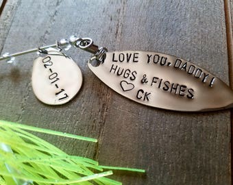 Fathers day Fishing Lure, Personalized Mens Gift, Fathers day- Best Catch