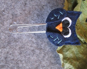 Owl paper clip; Felt paper clip; Planner accessories; Owl planner clip; Bookmark; Felt bookmark; Gift under 5; Stocking stuffers.