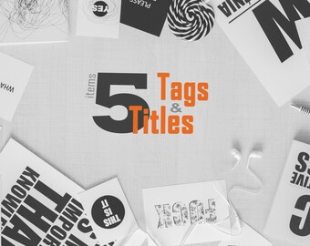 SEO for 5 items - Etsy Marketing, SEO Optimization, Shop Critique, SEO Service, How to Sell, Etsy Guide, Tags and Titles, Keywords Help