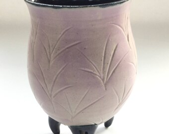 Footed Vase, Ikebana Vase, Ceramic Vase, Pottery Vase, Pink Vase, Flower Pot, Hand Thrown, OOAK