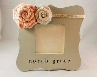 Personalized baby girl gift ideas, new parent gift, newborn girl personalized frame, baby frame