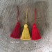 Organic cotton tassel set of 6 pieces in one color, natural cotton yarn tassel, handmade craft supplies
