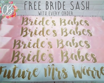 Pack of 5 Sashes With FREE BRIDE Sash *May Offer*