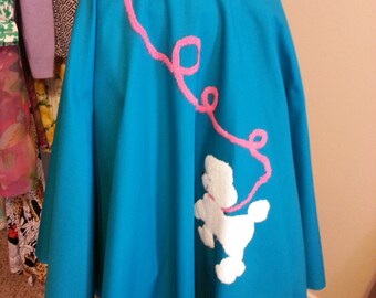 Vintage 50's Circle Swing Poodle Rockabilly Skirt
