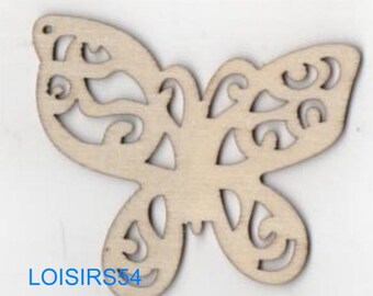 Butterfly wood 65 mm x 40 mm blank