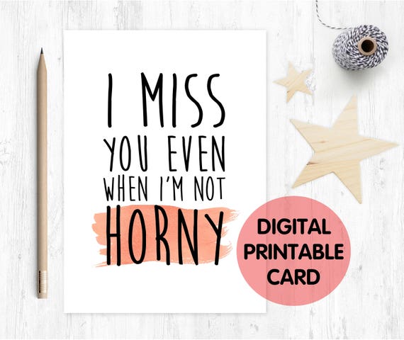 PRINTABLE rude valentines card, funny valentines card, naughty valentines card, rude girlfriend card, I miss you, rude boyfriend card, horny