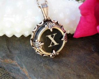 Typewriter Key Jewelry - Typewriter Charm - Letter X