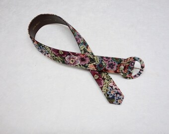 70s Vintage Floral Brocade Tapestry Belt