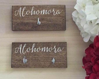 the original Alohomora mini - HARRY POTTER hand painted alohomora spell key rack holder