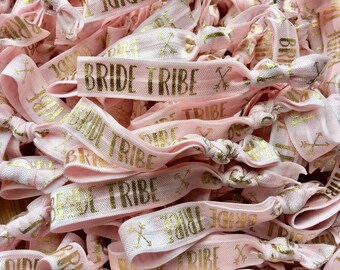Bride Tribe Pink Elastic Hair Tie / Wrist Band / Hen party Favour