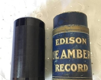 Vintage Edison Blue Amberol 4 minute Cylinder Record 2971 On The Beach Medley Waikiki Hawaiian Orchestra