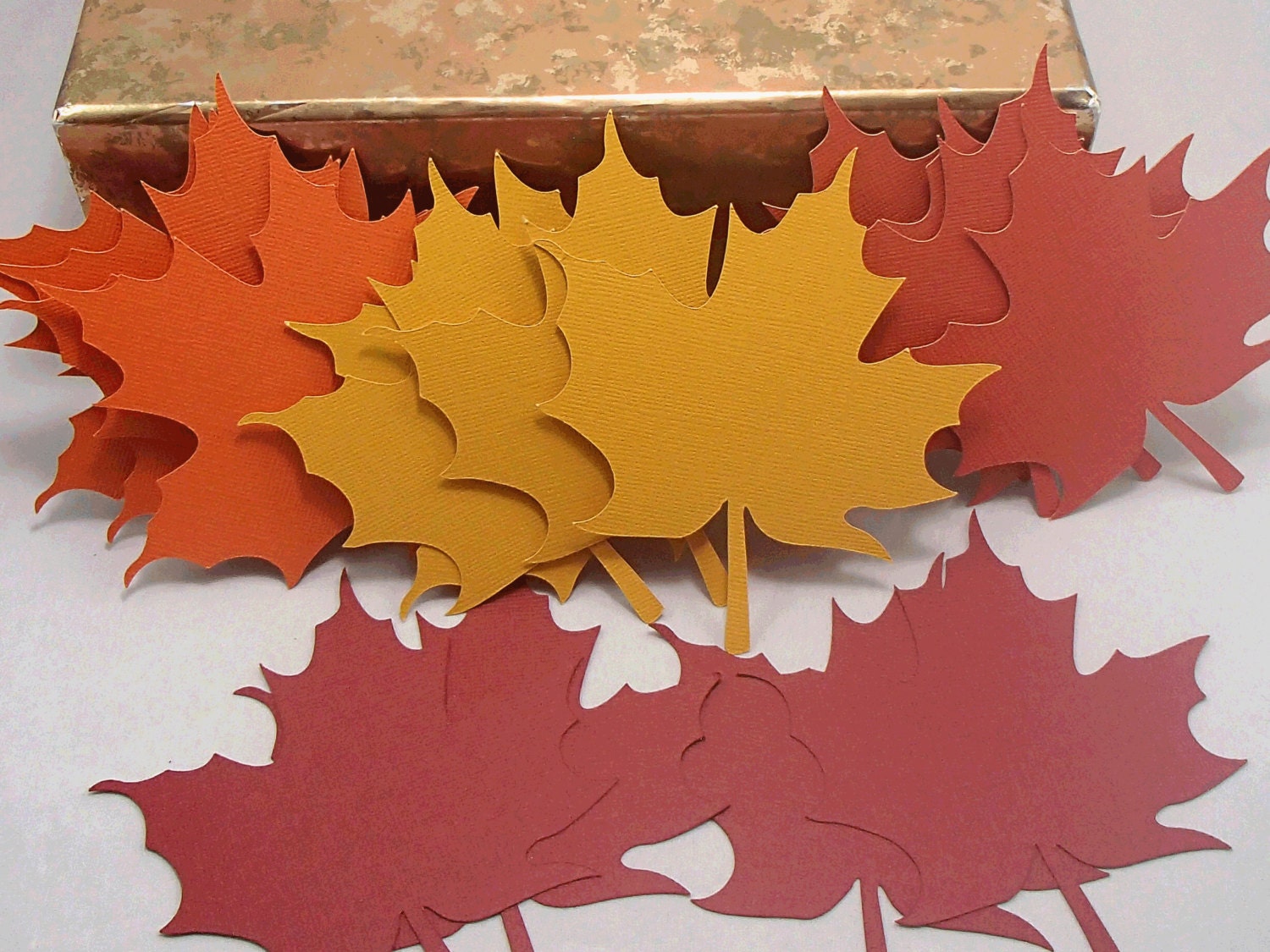 16 Maple Leave Cut Outs in Fall Colors Autumn Bulletin Board
