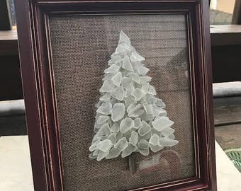 Lake Erie White Sea Glass Christmas Tree