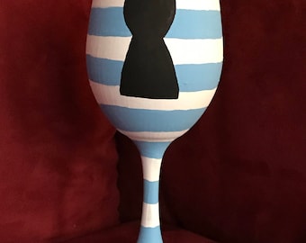 Key Hole Hand Painted Glass
