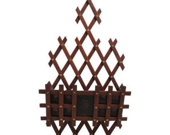 Vintage Tramp Art Wall Pocket Shelf A