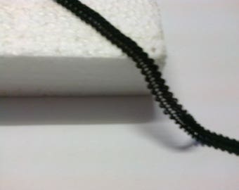 Black trim for upholstery or garment 0.7 cm wide