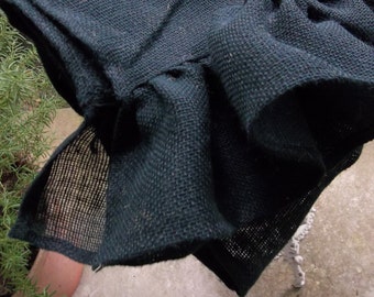 Black Burlap Table Runner Ruffled Burlap Runner Halloween Decor French Country Farmhouse Tablecloth 18x94