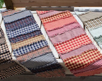 Primitive Rag Table Runner, Rag Strip Runner
