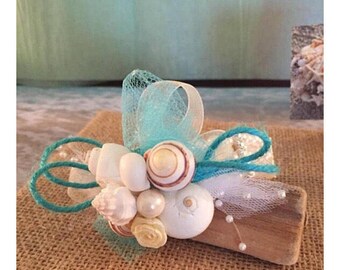 Xo bouquet seashell wrist corsage