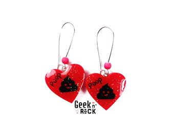 Earrings POOP Kawaii poop crap emoji