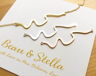 NEW! Mississippi River at New Orleans Necklace, New Orleans Necklace, NOLA Jewelry