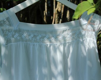 1960s nightgown in baby blue