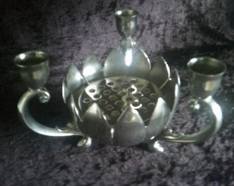 Centrepiece Console Bowl Candelabra Silver Plate