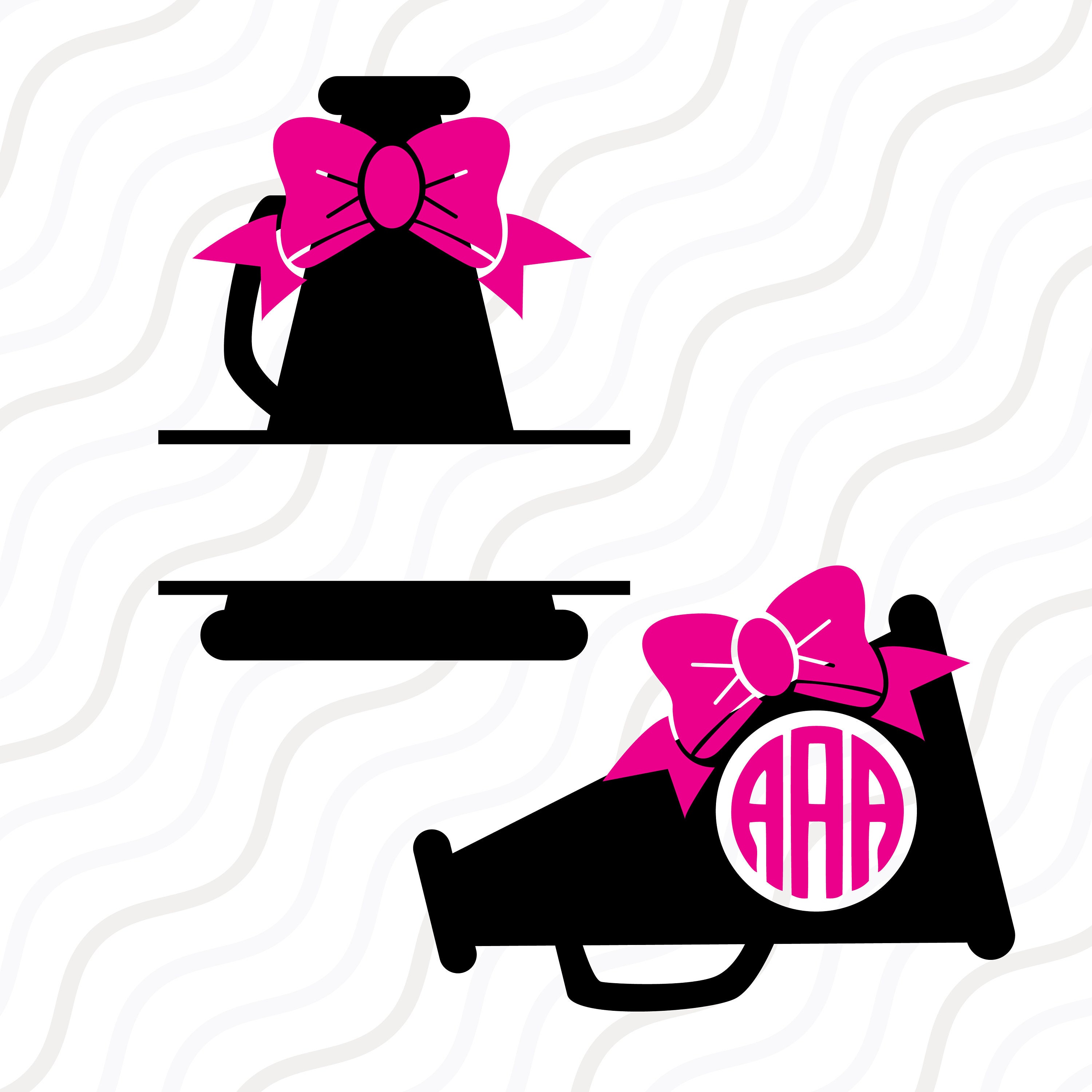 Cheer Megaphone SVG Cheer svg Cheer Monogram SVG Cut table