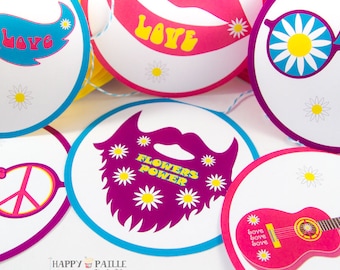 Garland Hippie - Flowers power - Peace & love