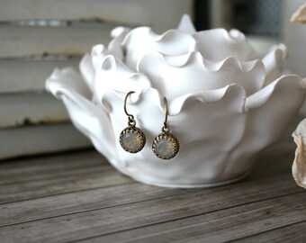 Swarovski Sand Opal earrings, Crystal earrings, Swarovski earrings, Delicate earring, bridesmaid earrings, wedding