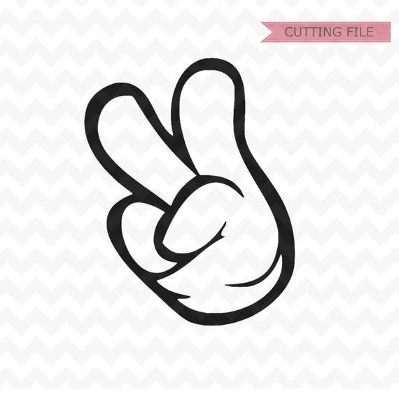 Download Mickey Mouse Two dles hand svg Mickey and Minnie Peace Hands