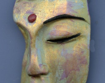 Asian Face Shard One of a Kind Abstract 2 1/2 " Un Drilled BSH 4