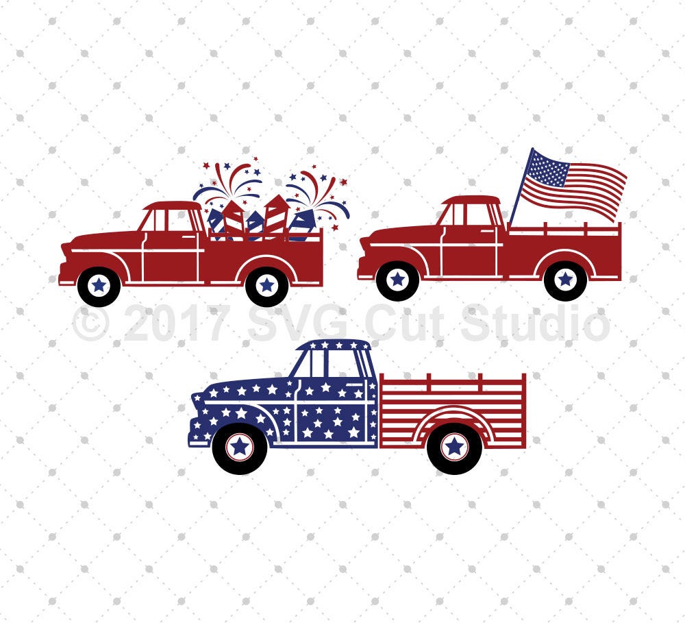 Download 4th of July Truck SVG Truck SVG American Truck svg