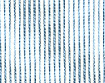 72" Shower Curtain, Sky Blue Ticking Stripe, Unlined