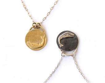 Silver Whale Necklace,Gold Whale Necklace,Silver Lover Necklace,A gift For Her,Sentimental Gift,Mother Gift,Girlfriend Gift,Unique Gift