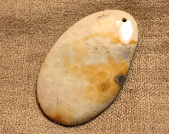 No. 6 4558550021458 55mm fossil coral gemstone pendant
