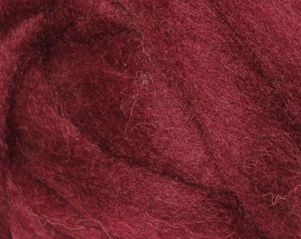 Wool Roving - 1oz - Maroon