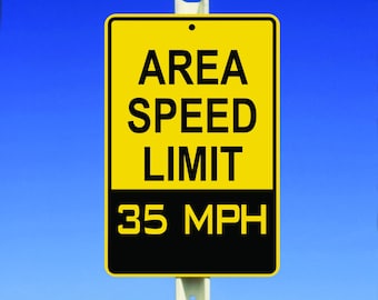35 MPH Speed Limit Aluminum Sign