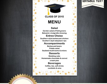 dinner party menu template word