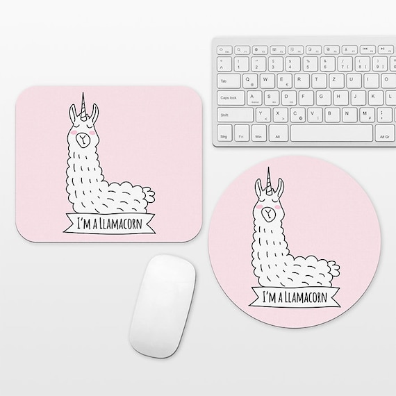 Llamacorn Mouse Pad Rectangle Round Llama Mouse Pad Unicorn Mouse Pad Pink Mouse Pad Llama Mousepad Cute Mouse Pad Funny Mousepad Desk Decor