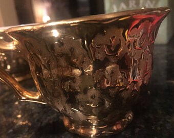 Set of 6 Holley Ross 22k Gold Teacups