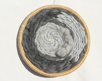 Contemporary round weaving "Street" / Circle weaving/ Modern round weaving/circular weaving