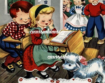 Nursery Art, Nursery Art Print, Child's Room Art, Gift For Teacher, Nursery Rhyme Art #388 (Set Four)