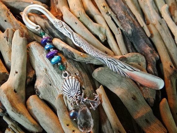 Mermaid Bookmark I'm Really A Mermaid Im Book Mark Worm Reading Read Little Clamshell Clam Shell Anchor Seashell
