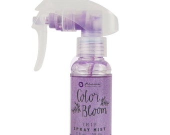 Prima - Color Bloom Spray Mist - Sparkling Pastels Iris 2oz bottle. Mica Shimmer. High velocity sprayer, Scrapbook